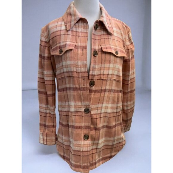 Ann Taylor Loft Plaid Swing Button Down Swing Plaid Shirt Jacket NEW XS - Picture 8 of 10